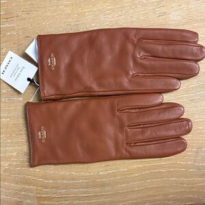 Coach Women’s Brown Leather Gloves